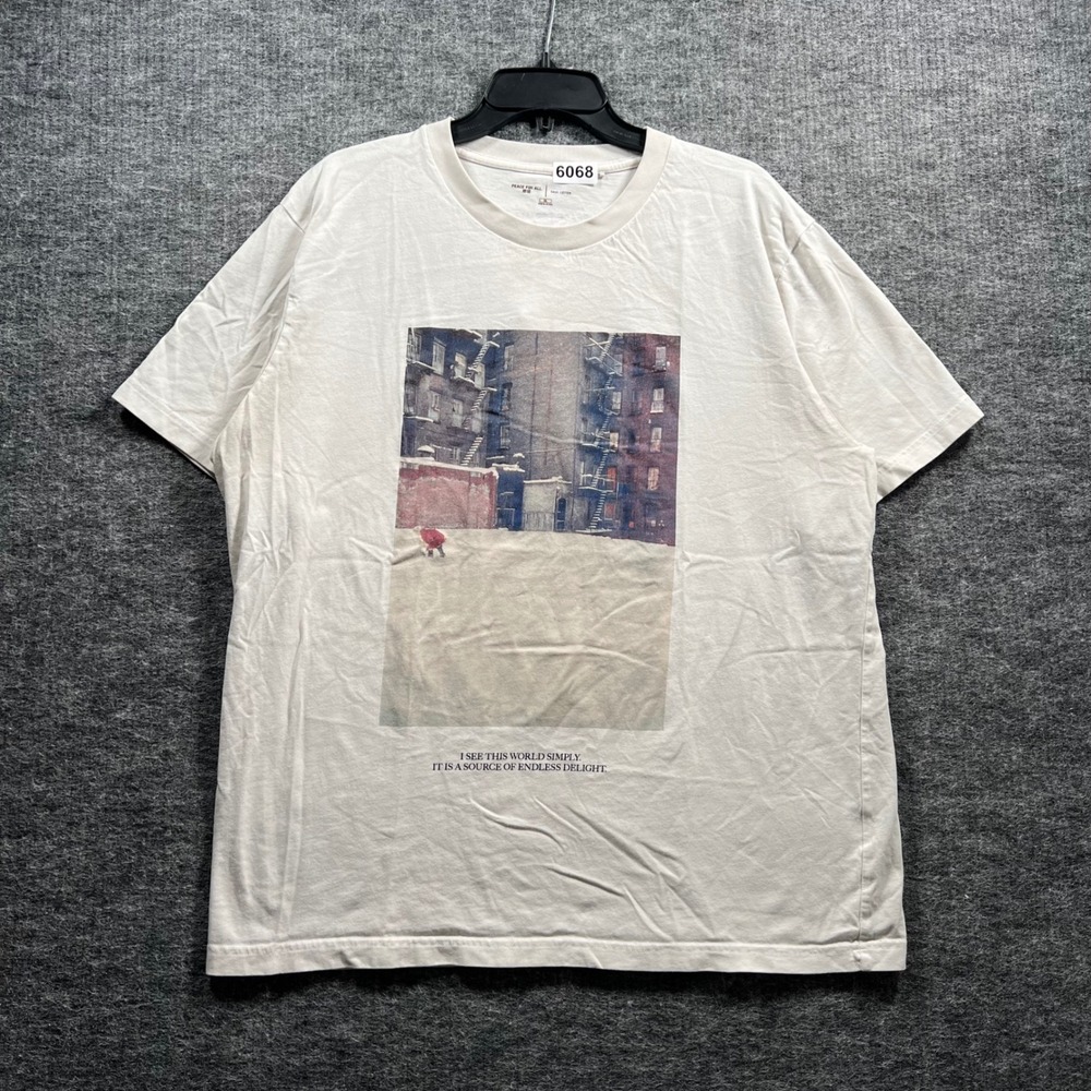Uniqlo UT Peace For All Saul Leiter Graphic T-Shirt XL Off-White